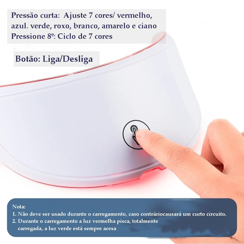 Máscara de LED com 7 Cores