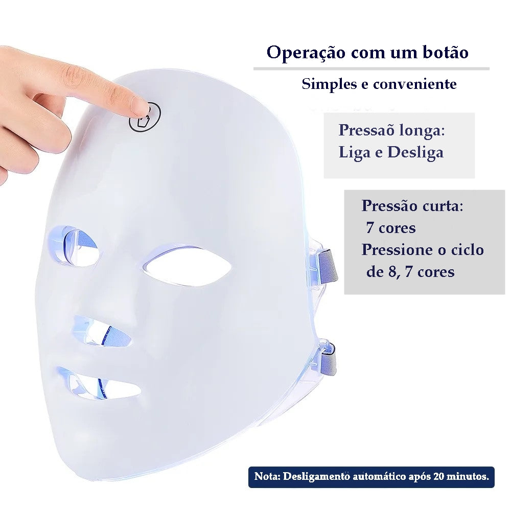 Máscara de LED com 7 Cores