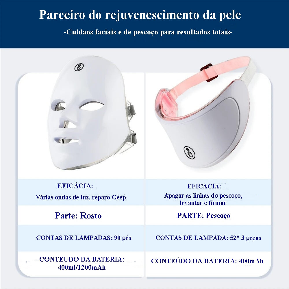 Máscara de LED com 7 Cores