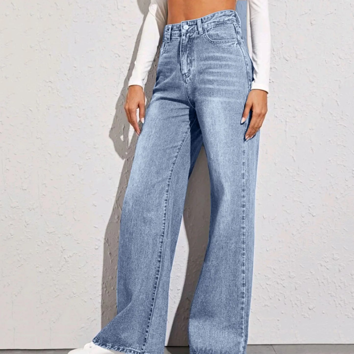 Calça Jeans Pernas Largas