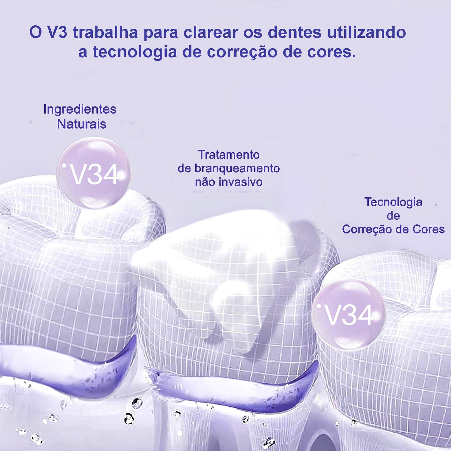 Pasta de Dente Roxa para Clareamento Dental