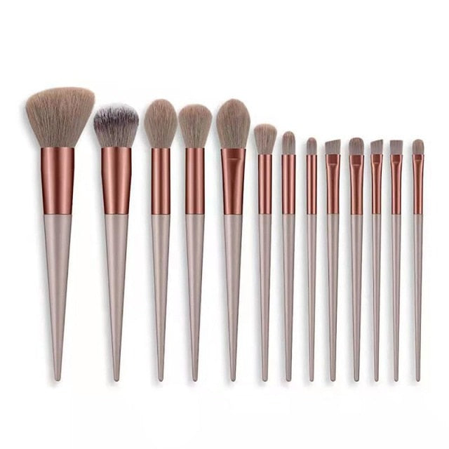New 13Pcs Makeup Brush Set Makeup Concealer Brush Blush Loose Powder Brush Eye Shadow Highlighter Foundation Brush Beauty Tools - Lindas & Cia Shop