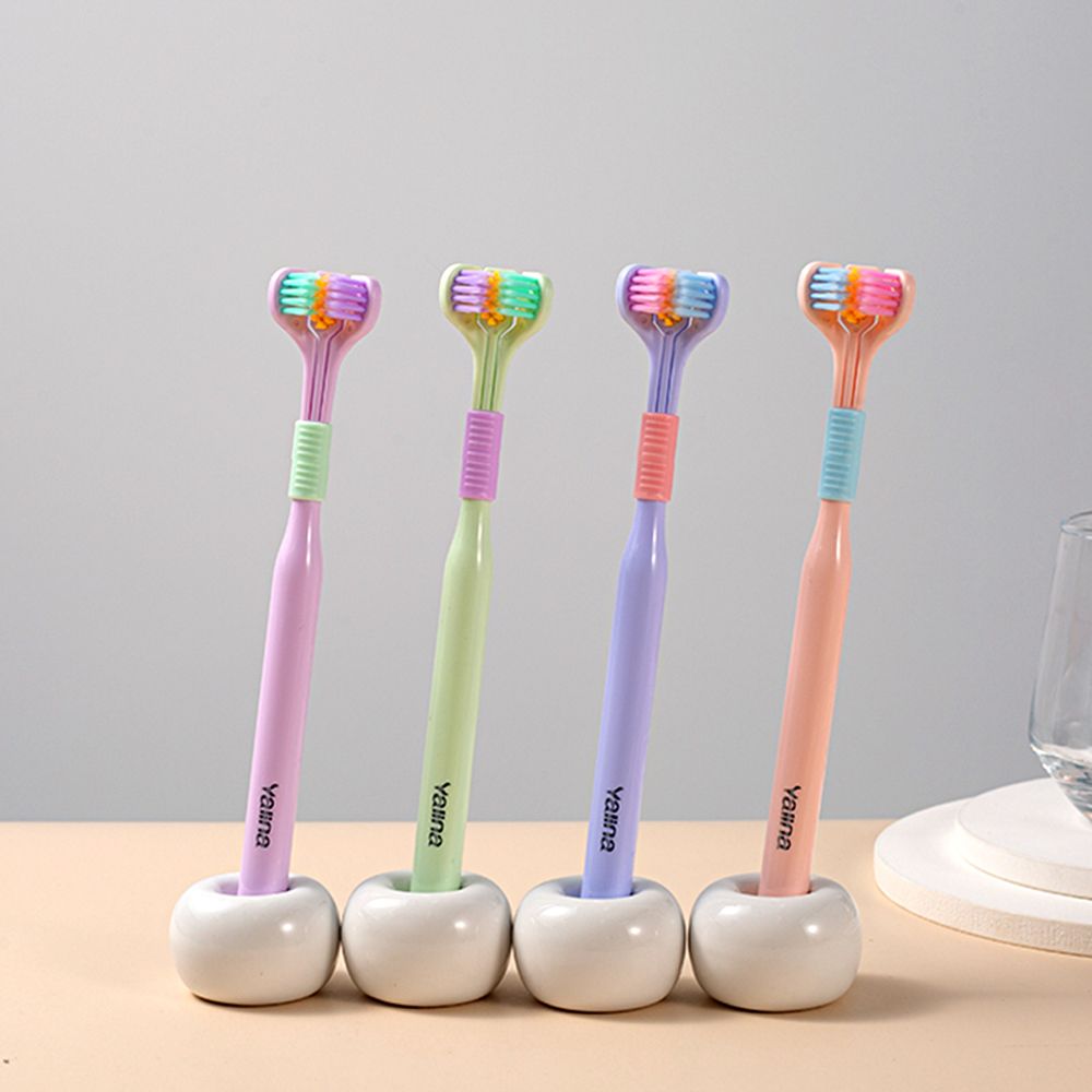 Escova de dentes com três lados, cerdas macias ultrafinas. - Lindas & Cia Shop