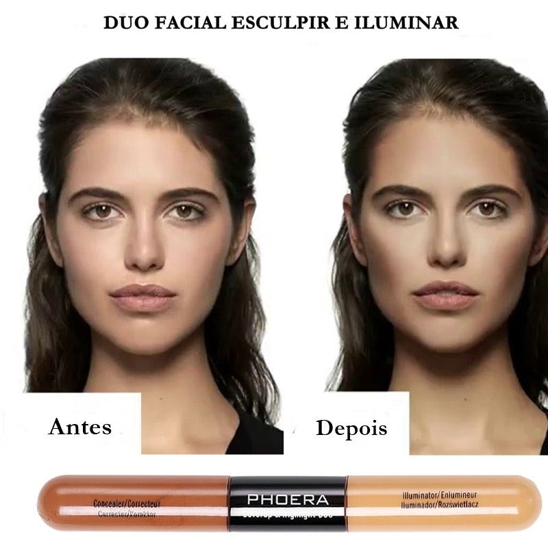 Base, Corretivo e Iluminador Líquido À Prova D' Água. - Lindas & Cia Shop