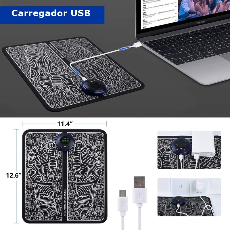 Massagem Elétrica com EMS para os Pés. - Lindas & Cia Shop