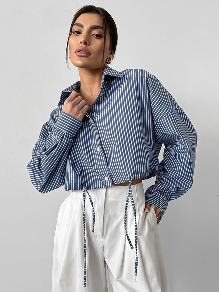Camisa Croped Listrada