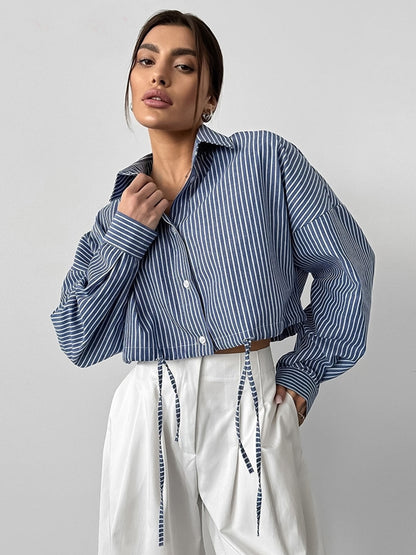 Camisa Croped Listrada