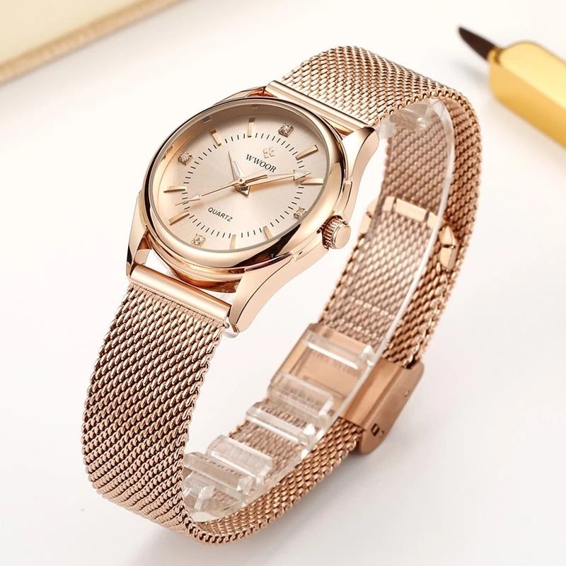 Relógio Feminino Luxo com Diamante - Lindas & Cia Shop