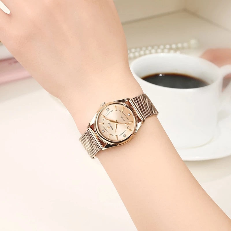 Relógio Feminino Luxo com Diamante - Lindas & Cia Shop