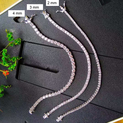 Pulseiras de Tênis em Prata Esterlina