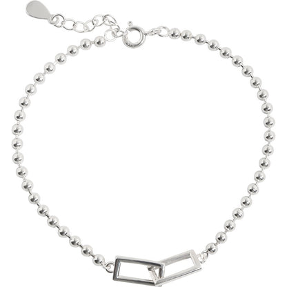 Pulseira de Contas Redondas de Prata Esterlina - Lindas & Cia Shop