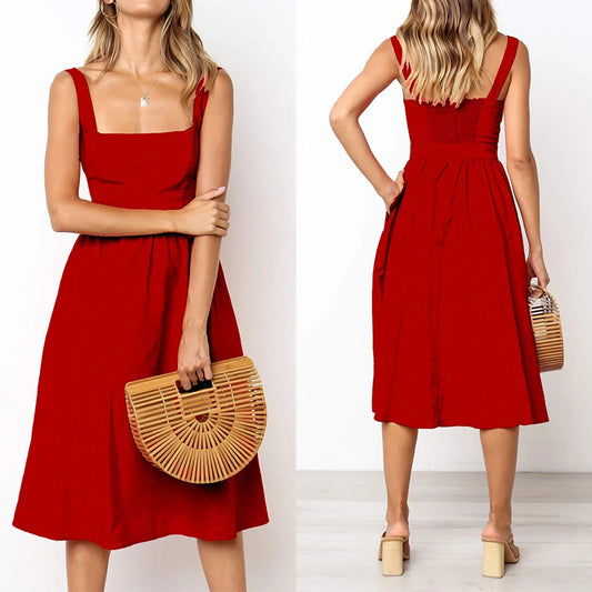 Vestido Decote Quadrado