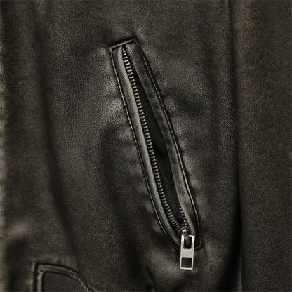 Jaqueta de Couro Bomber