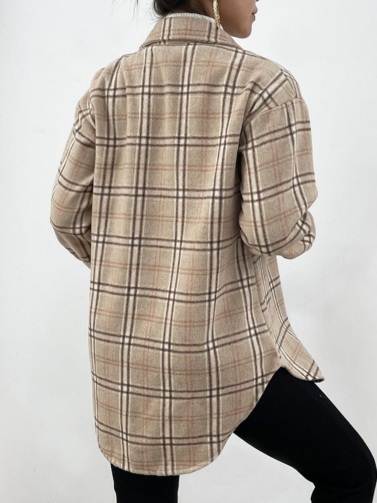 Camisa Xadrez Feminina Casual