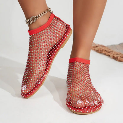 Sapatilha em Tela com Strass