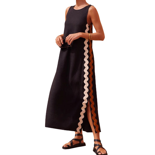 Vestido Reto em Patchwork