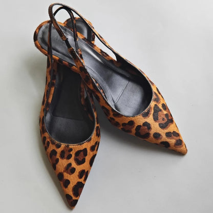 Sapato Slingbag Leopardo