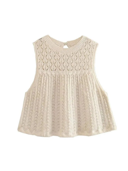 Conjunto de Saia e Top em Malha Bordado