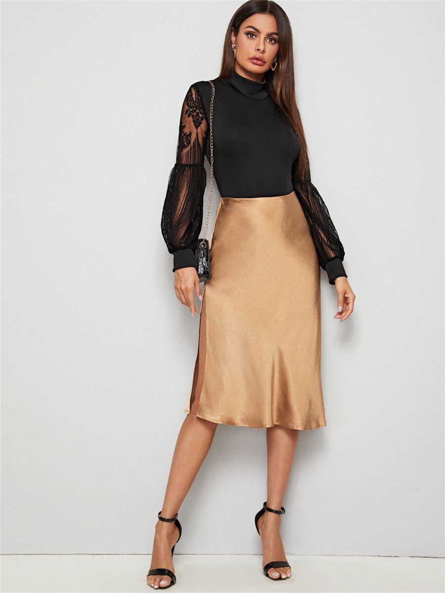 Body Chique com Manga Comprida Transparente - Lindas & Cia Shop