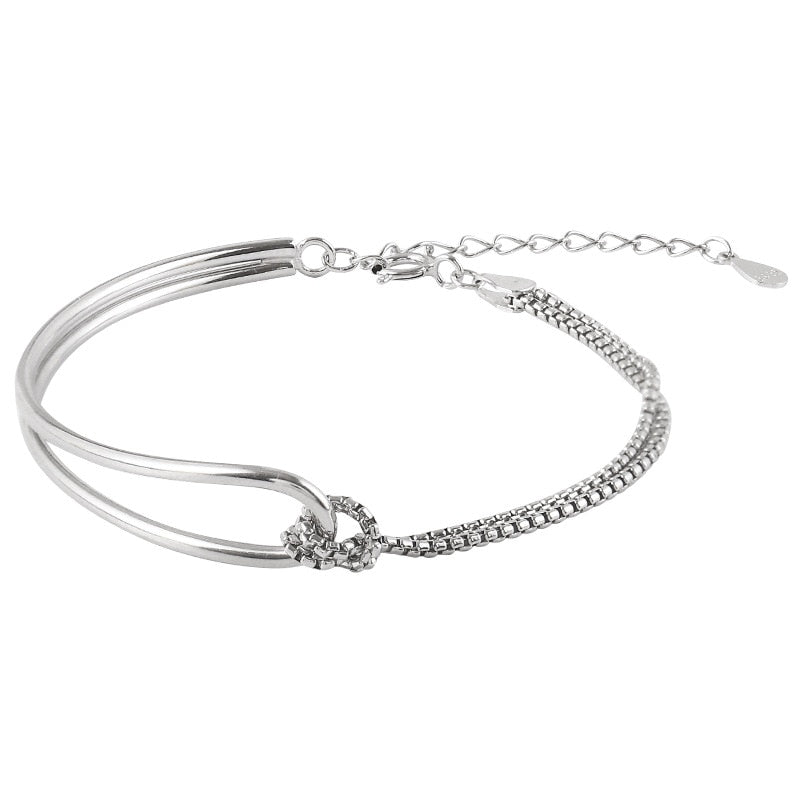 Pulseira de Contas Redondas de Prata Esterlina - Lindas & Cia Shop