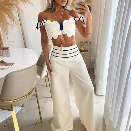 Conjunto com Top e Calça Larga
