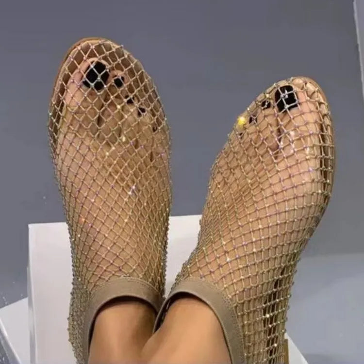 Sapatilha em Tela com Strass