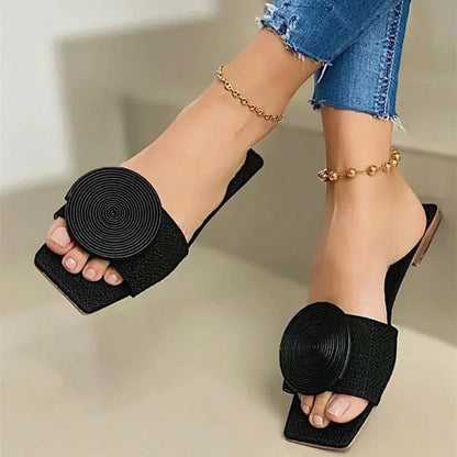 Sandália Feminina com Fivela Redonda