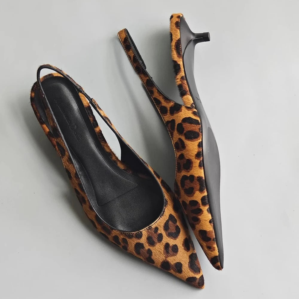 Sapato Slingbag Leopardo