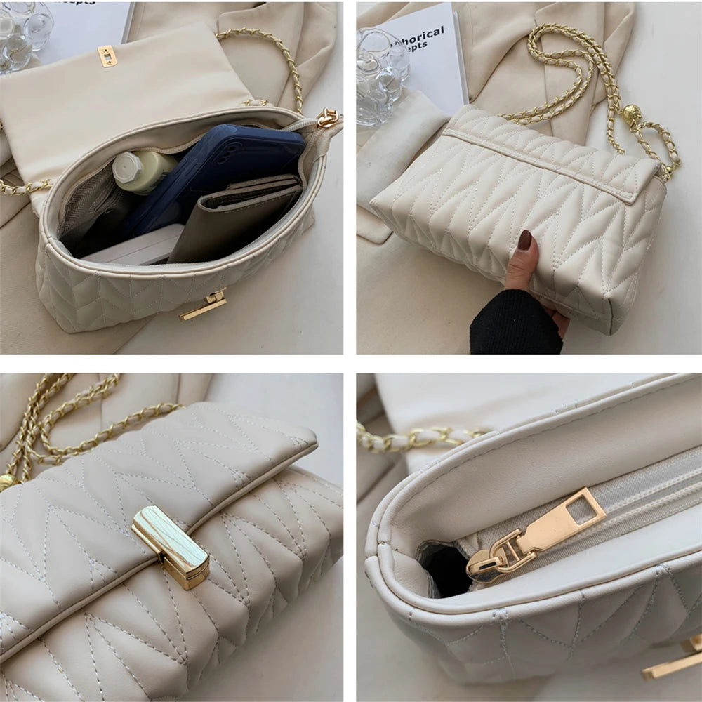 Bolsa Matelassê com Correntes
