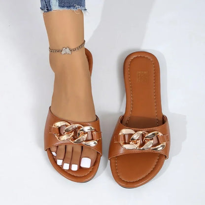 Chinelo Feminino com Corrente