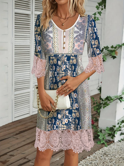 Vestido Curto Estilo Boho