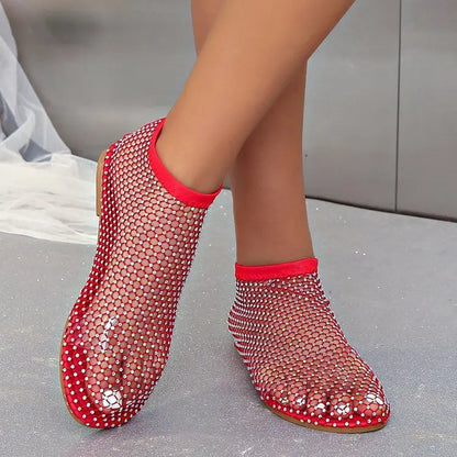 Sapatilha em Tela com Strass