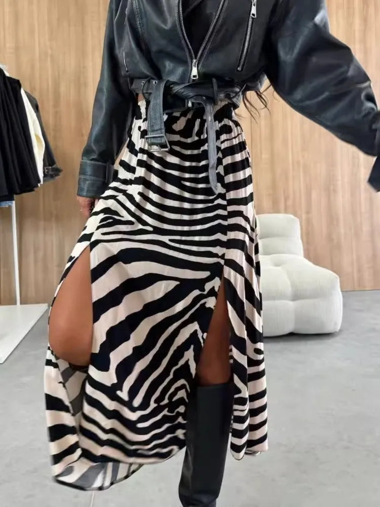 Saia Maxi Leopard Print