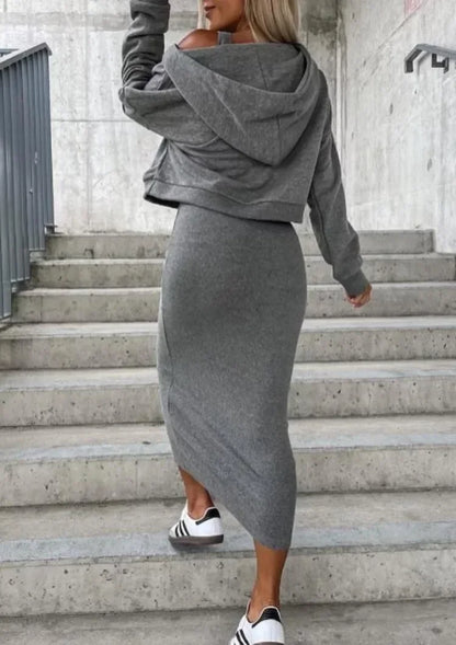 Conjunto de Vestido Midi com Top