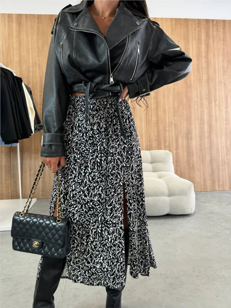 Saia Maxi Leopard Print