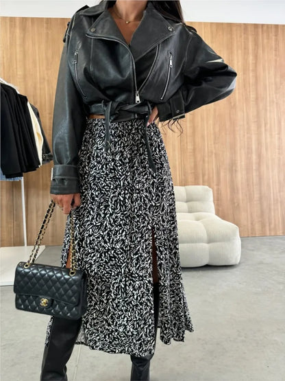 Saia Maxi Leopard Print