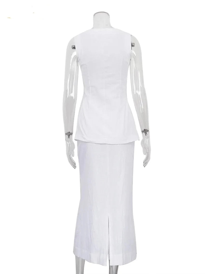 Conjunto com Top e Saia Longa