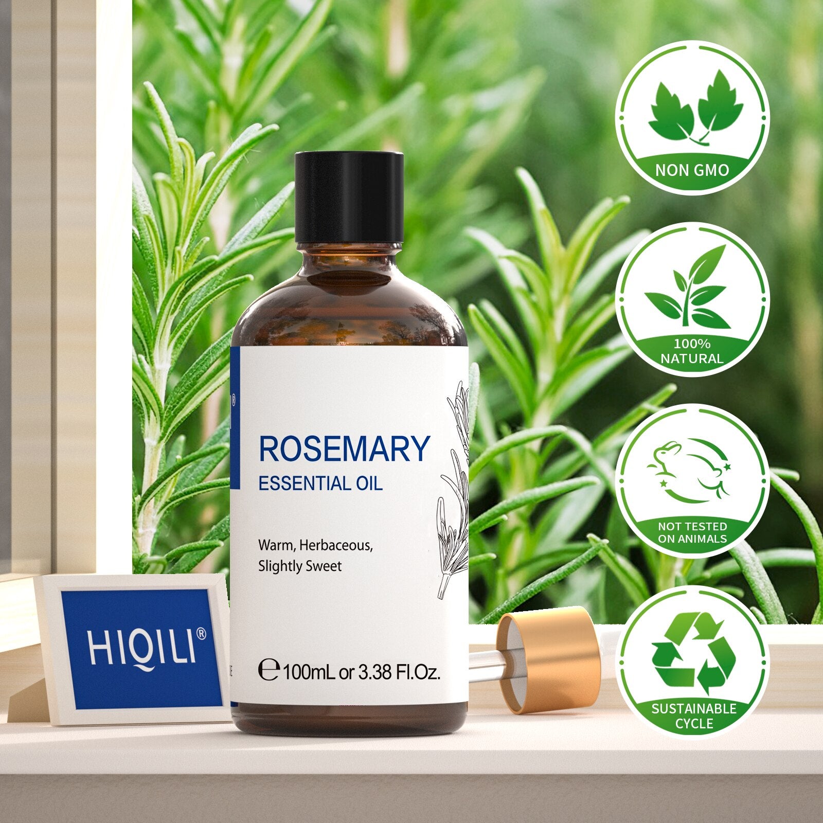 Óleo Essencial de Alecrim, Natureza 100% Puro - Lindas & Cia Shop