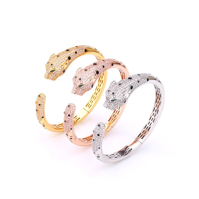 Conjunto de Pulseira e Anel Leopardo