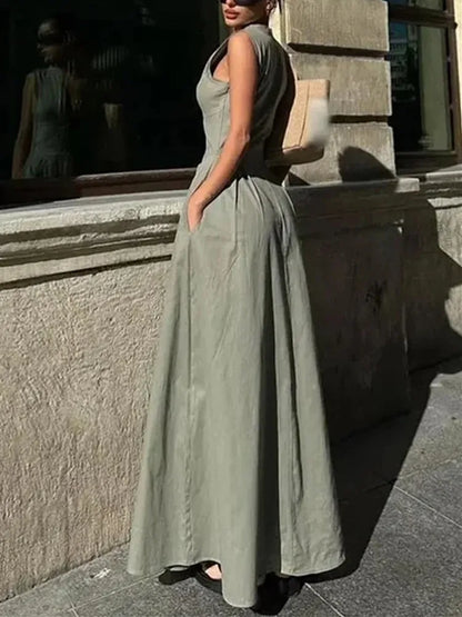 Vestido Longo Feminino com Zíper