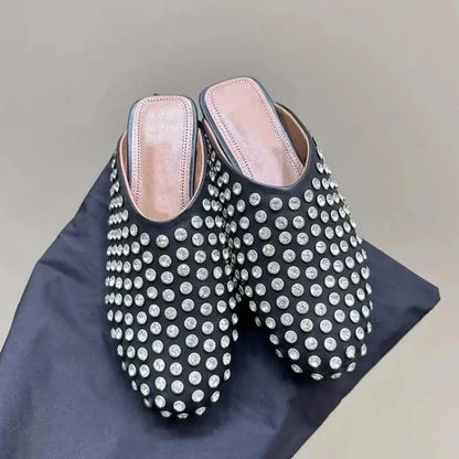 Mule Feminina Punk com Rebites