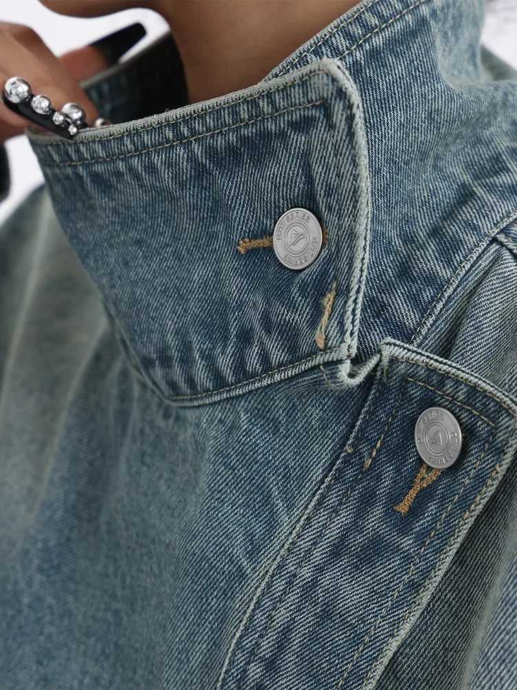 Casaco Jeans Assimétrico