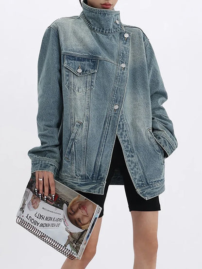 Casaco Jeans Assimétrico
