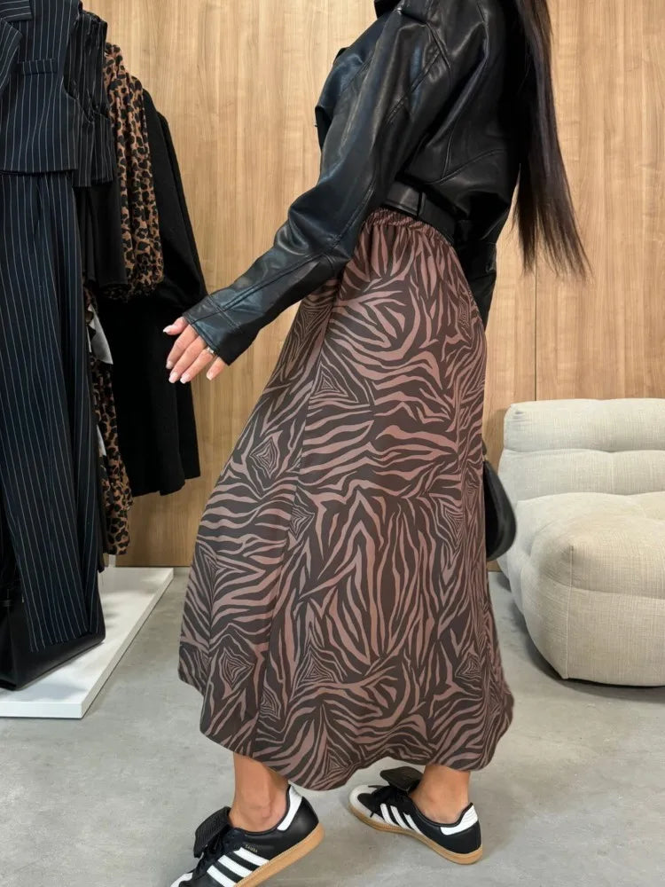 Saia Maxi Leopard Print