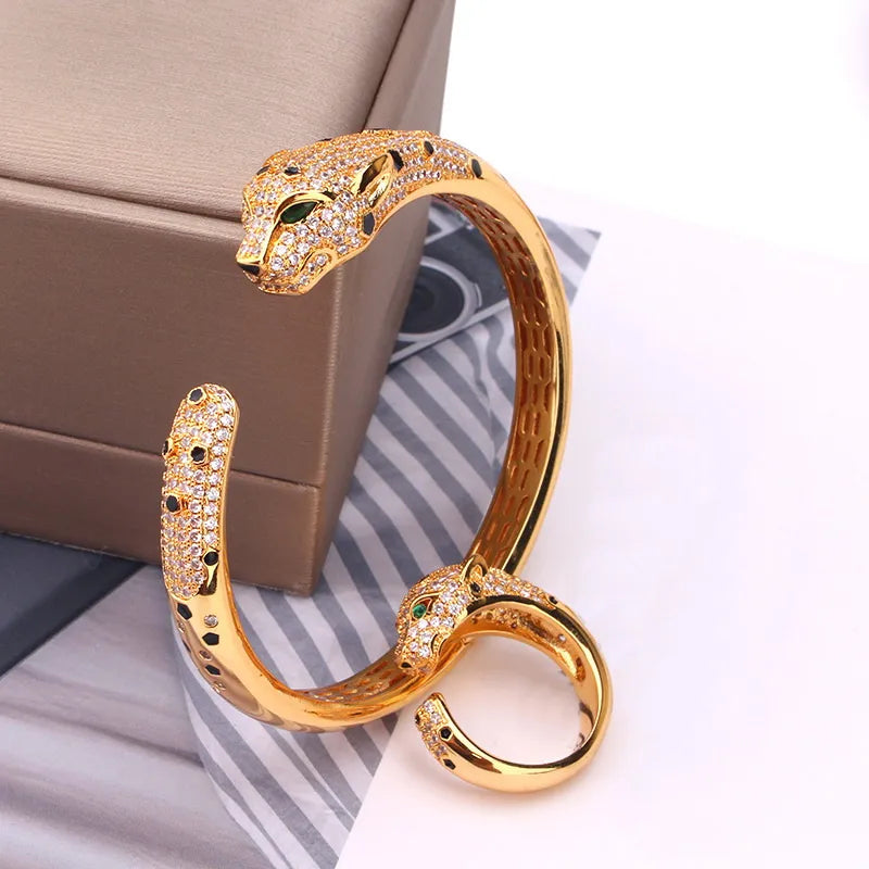 Conjunto de Pulseira e Anel Leopardo