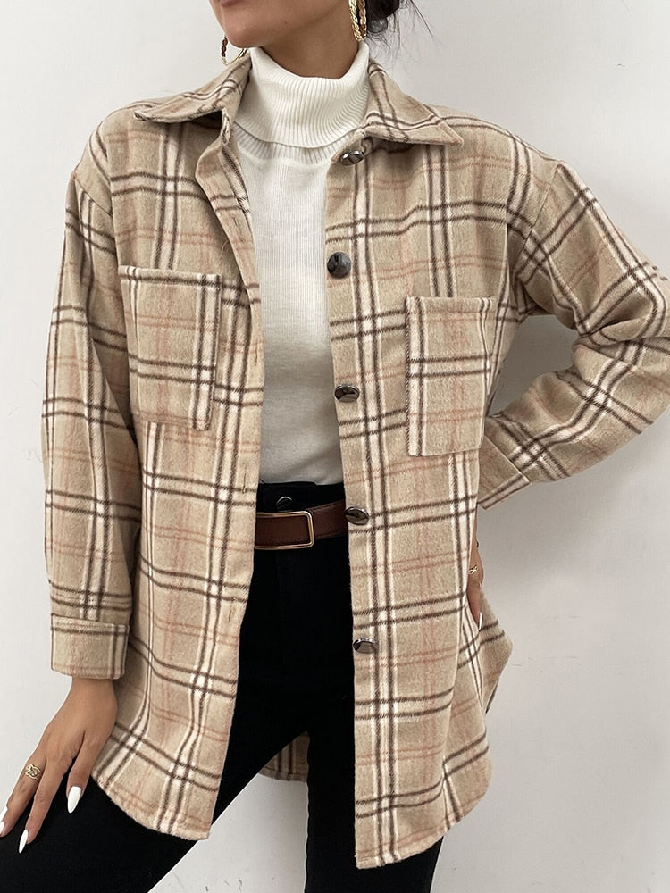Camisa Xadrez Feminina Casual