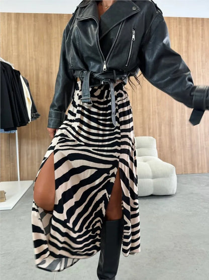 Saia Maxi Leopard Print