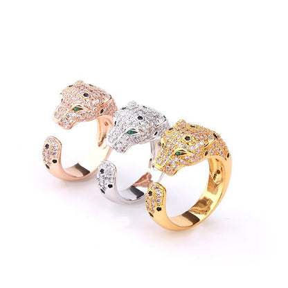 Conjunto de Pulseira e Anel Leopardo