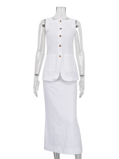 Conjunto com Top e Saia Longa