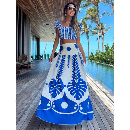 Saia Maxi e Top Floral